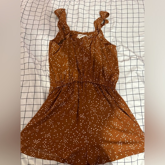 Monk & Lou Rust Orange/Brown Sleeveless Romper - Picture 4 of 4